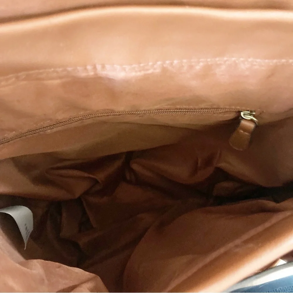 Elegant Tan Leather Backpack
